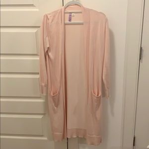 Light pink longline cardigan